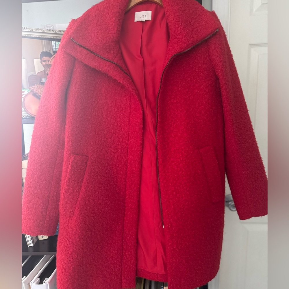 Boucle pea coat